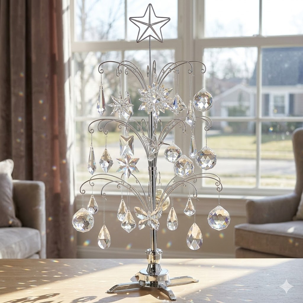 47 Inch Ornament Display tree Stand Rotating For Swarovski Christmas Free Shipping